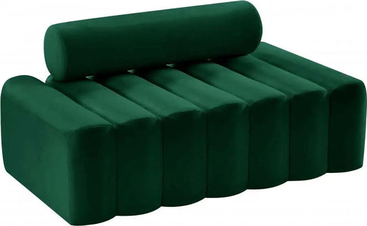 Meridian Furniture - Melody Velvet Loveseat In Green - 647Green-L - ATL FURNITURE