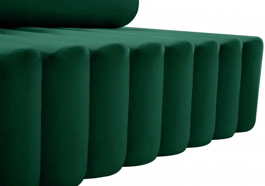 Meridian Furniture - Melody Velvet Loveseat In Green - 647Green-L - ATL FURNITURE