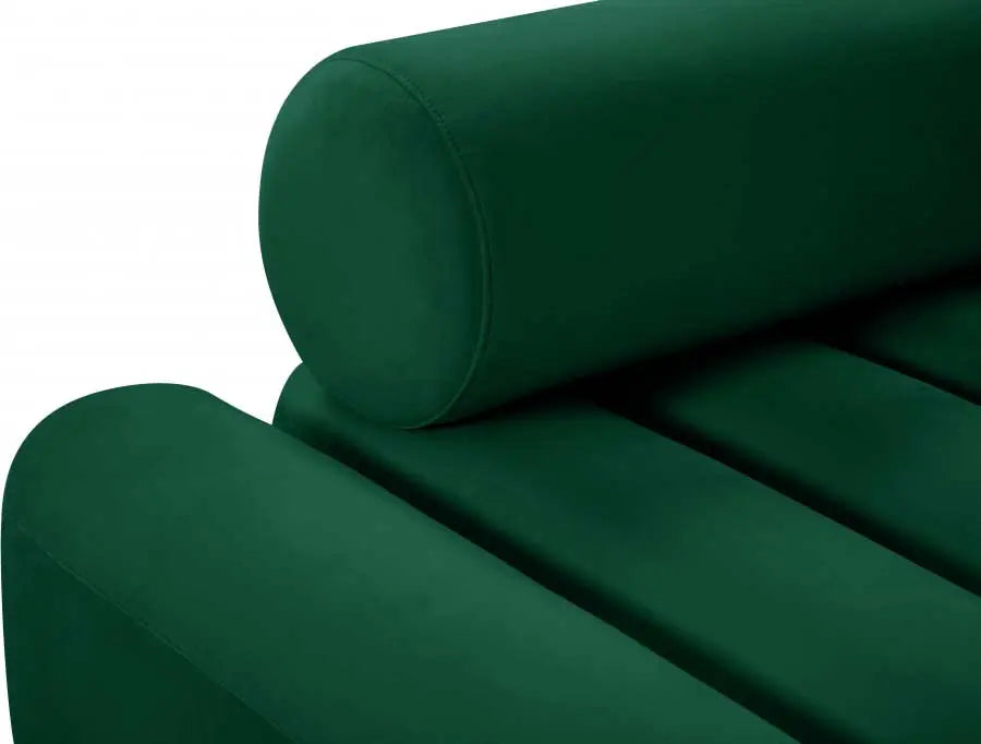 Meridian Furniture - Melody Velvet Loveseat In Green - 647Green-L - ATL FURNITURE