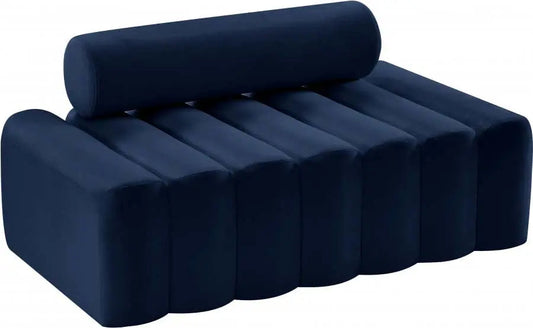 Meridian Furniture - Melody Velvet Loveseat In Navy - 647Navy-L - ATL FURNITURE