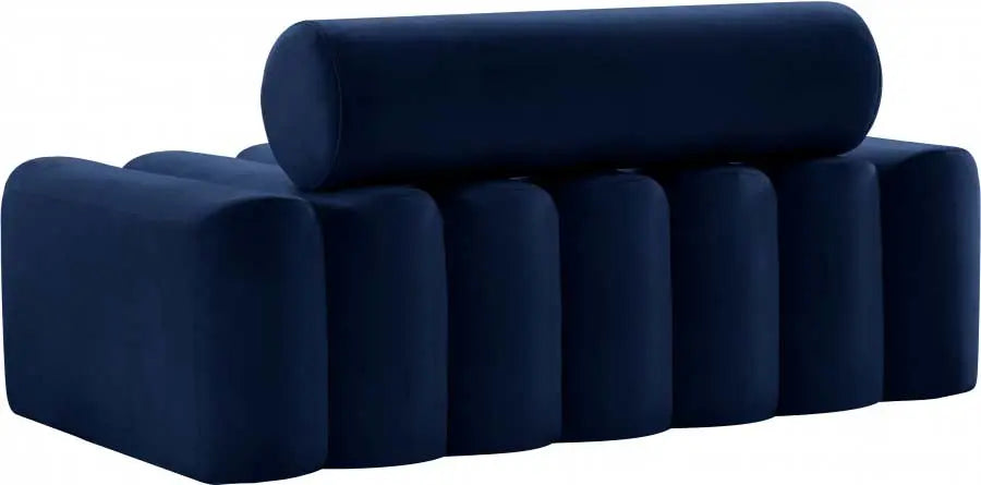 Meridian Furniture - Melody Velvet Loveseat In Navy - 647Navy-L - ATL FURNITURE