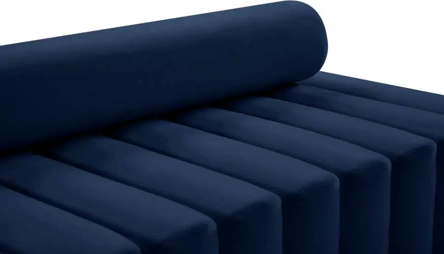 Meridian Furniture - Melody Velvet Loveseat In Navy - 647Navy-L - ATL FURNITURE