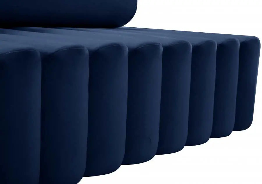 Meridian Furniture - Melody Velvet Loveseat In Navy - 647Navy-L - ATL FURNITURE