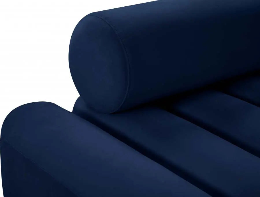 Meridian Furniture - Melody Velvet Loveseat In Navy - 647Navy-L - ATL FURNITURE