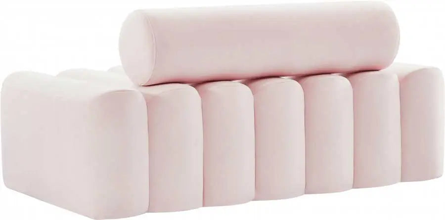 Meridian Furniture - Melody Velvet Loveseat In Pink - 647Pink-L - ATL FURNITURE