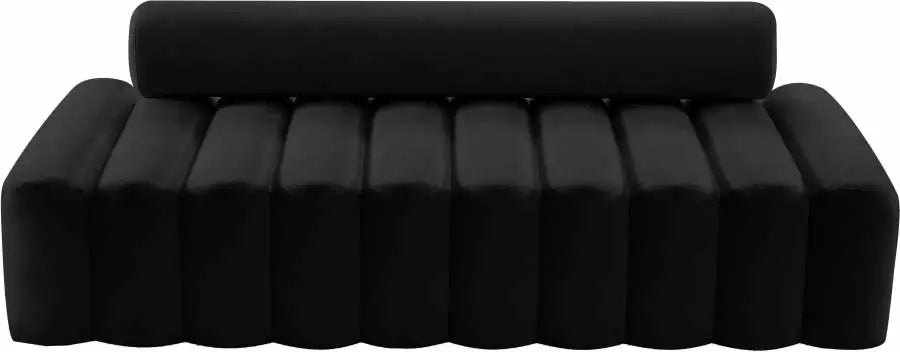 Meridian Furniture - Melody Velvet Sofa In Black - 647Black-S - ATL FURNITURE