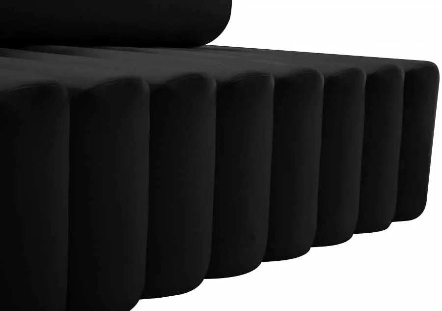 Meridian Furniture - Melody Velvet Sofa In Black - 647Black-S - ATL FURNITURE