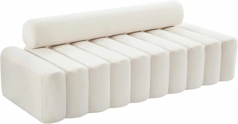 Meridian Furniture - Melody Velvet Sofa In Cream - 647Cream-S - ATL FURNITURE