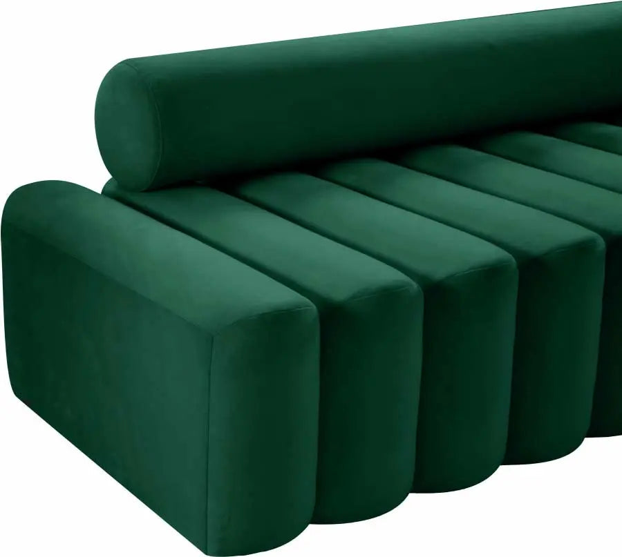 Meridian Furniture - Melody Velvet Sofa In Green - 647Green-S - ATL FURNITURE