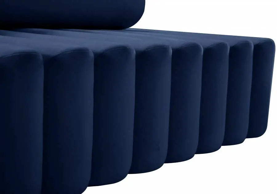 Meridian Furniture - Melody Velvet Sofa In Navy - 647Navy-S - ATL FURNITURE