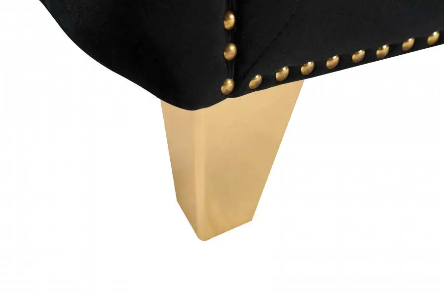 Meridian Furniture - Michelle 3 Piece Living Room Set In Black - 652Black-S-3Set - ATL FURNITURE