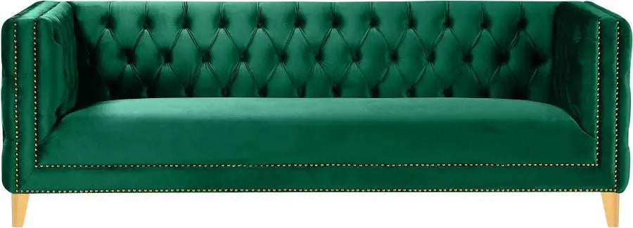 Meridian Furniture - Michelle 3 Piece Living Room Set In Green - 652Green-S-3Set - ATL FURNITURE