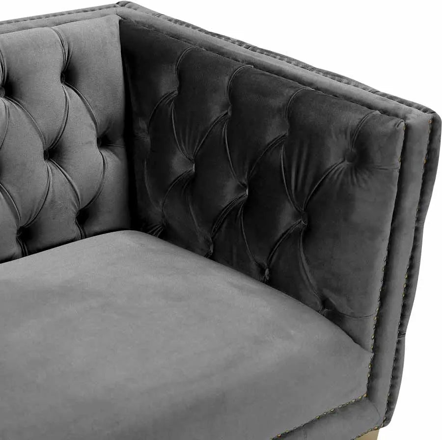 Meridian Furniture - Michelle 3 Piece Living Room Set In Grey - 652Grey-S-3Set - ATL FURNITURE