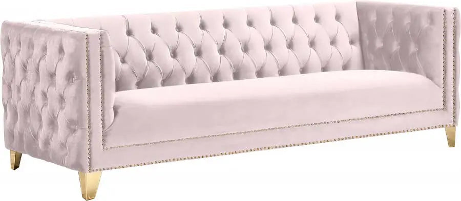 Meridian Furniture - Michelle 3 Piece Living Room Set In Pink - 652Pink-S-3Set - ATL FURNITURE