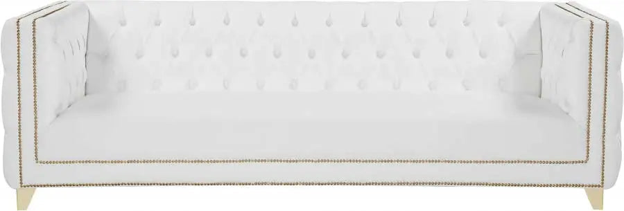 Meridian Furniture - Michelle 3 Piece Living Room Set In White - 651White-S-3Set - ATL FURNITURE