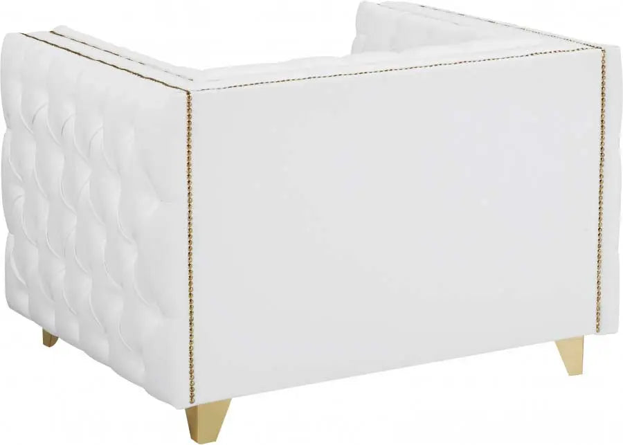 Meridian Furniture - Michelle 3 Piece Living Room Set In White - 651White-S-3Set - ATL FURNITURE