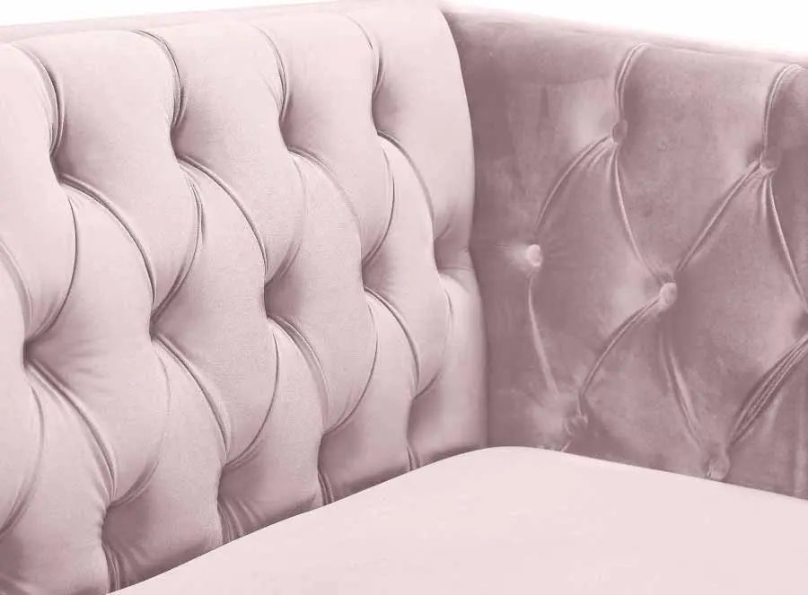 Meridian Furniture - Michelle Velvet Chair In Pink - 652Pink-C - ATL FURNITURE