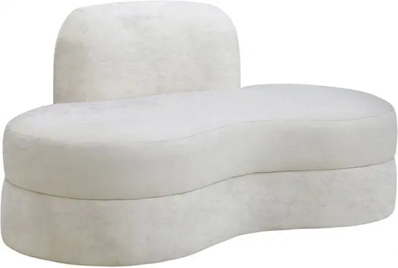 Meridian Furniture - Mitzy Velvet Loveseat In Cream - 606Cream-L - ATL FURNITURE