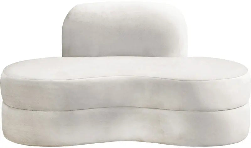 Meridian Furniture - Mitzy Velvet Loveseat In Cream - 606Cream-L - ATL FURNITURE