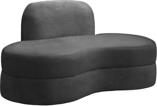 Meridian Furniture - Mitzy Velvet Loveseat In Grey - 606Grey-L - ATL FURNITURE