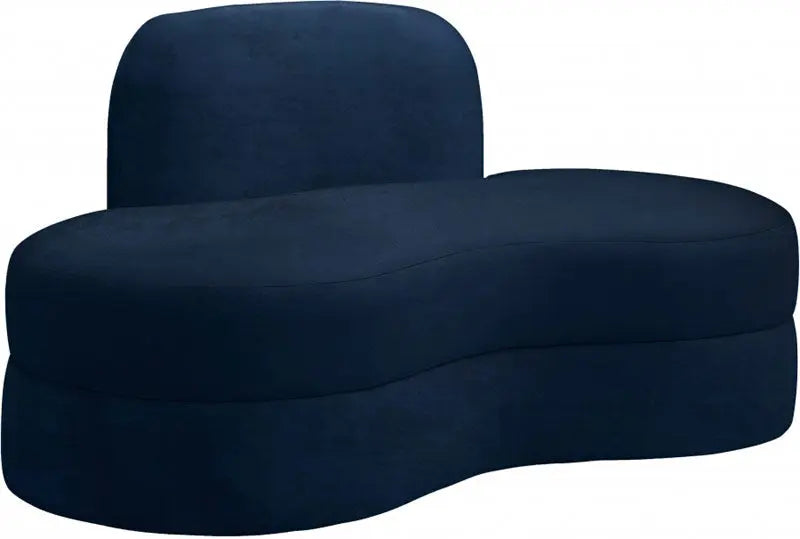 Meridian Furniture - Mitzy Velvet Loveseat In Navy - 606Navy-L - ATL FURNITURE