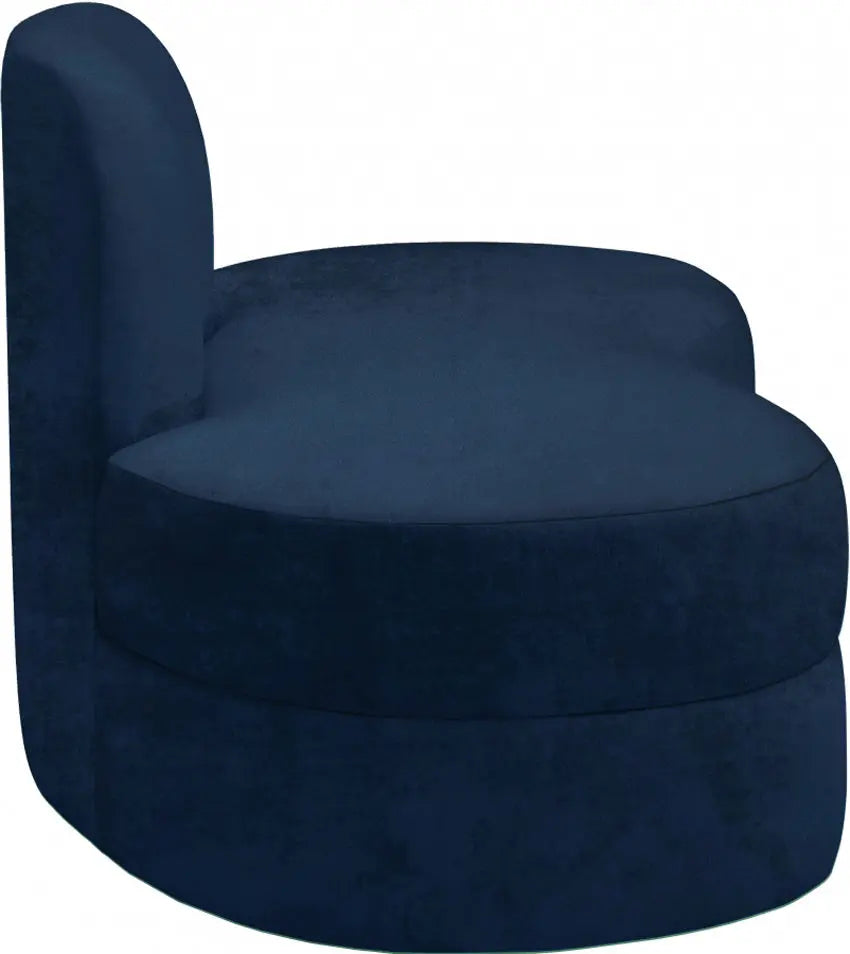 Meridian Furniture - Mitzy Velvet Loveseat In Navy - 606Navy-L - ATL FURNITURE