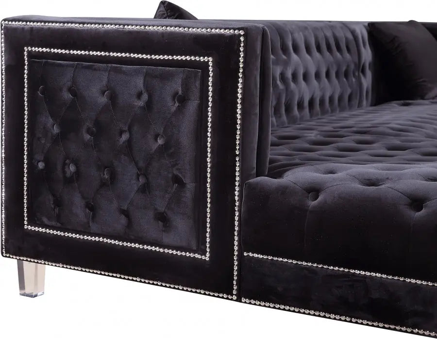 Moda 3 Piece Sectional In Black - ATL FURNITURE