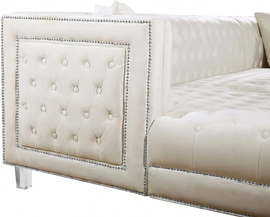 Moda 3 Piece Sectional In Cream - ATL FURNITURE