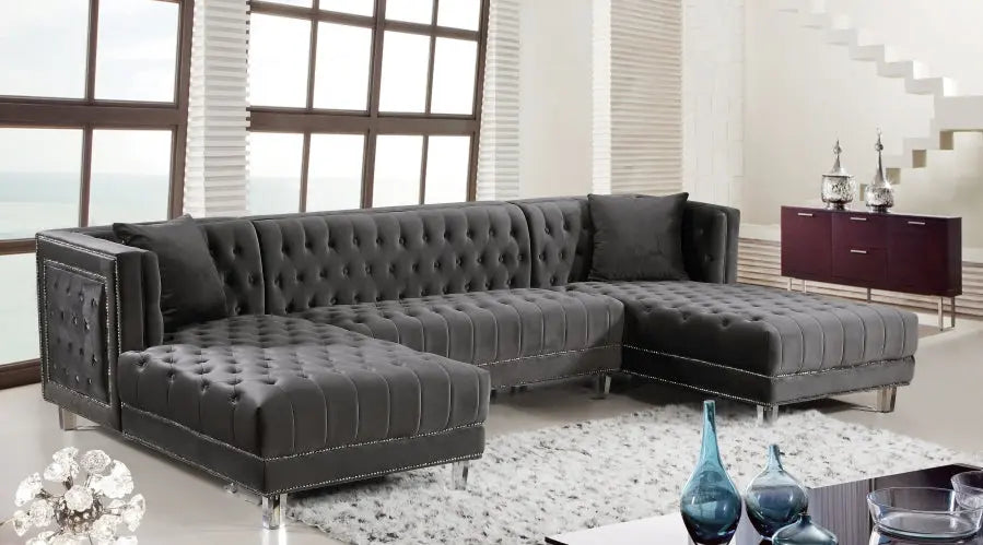 Moda 3 Piece Sectional In Grey - ATL FURNITURE