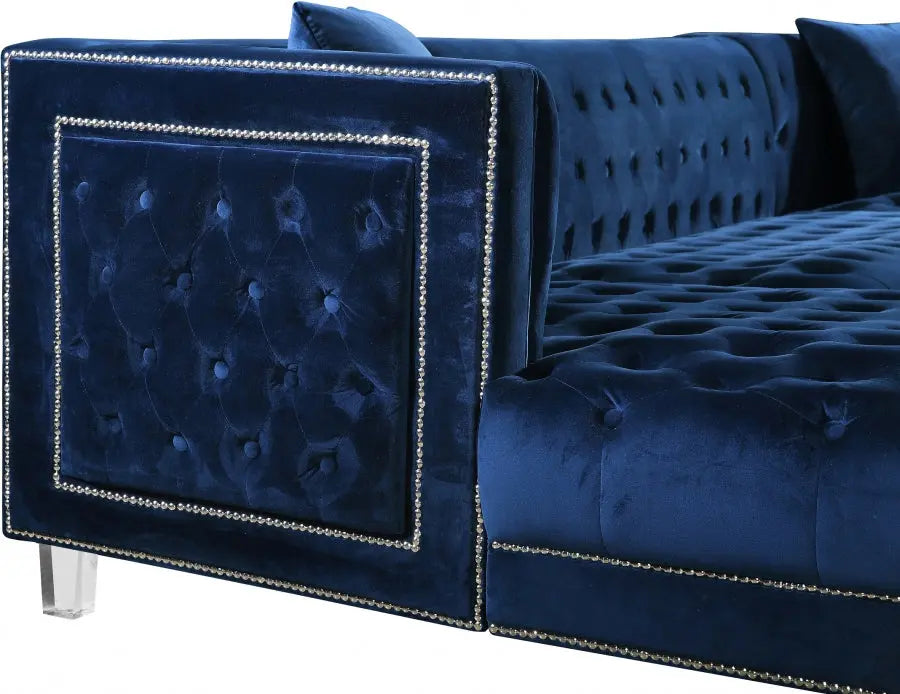 Moda 3 Piece Sectional In Navy - ATL FURNITURE