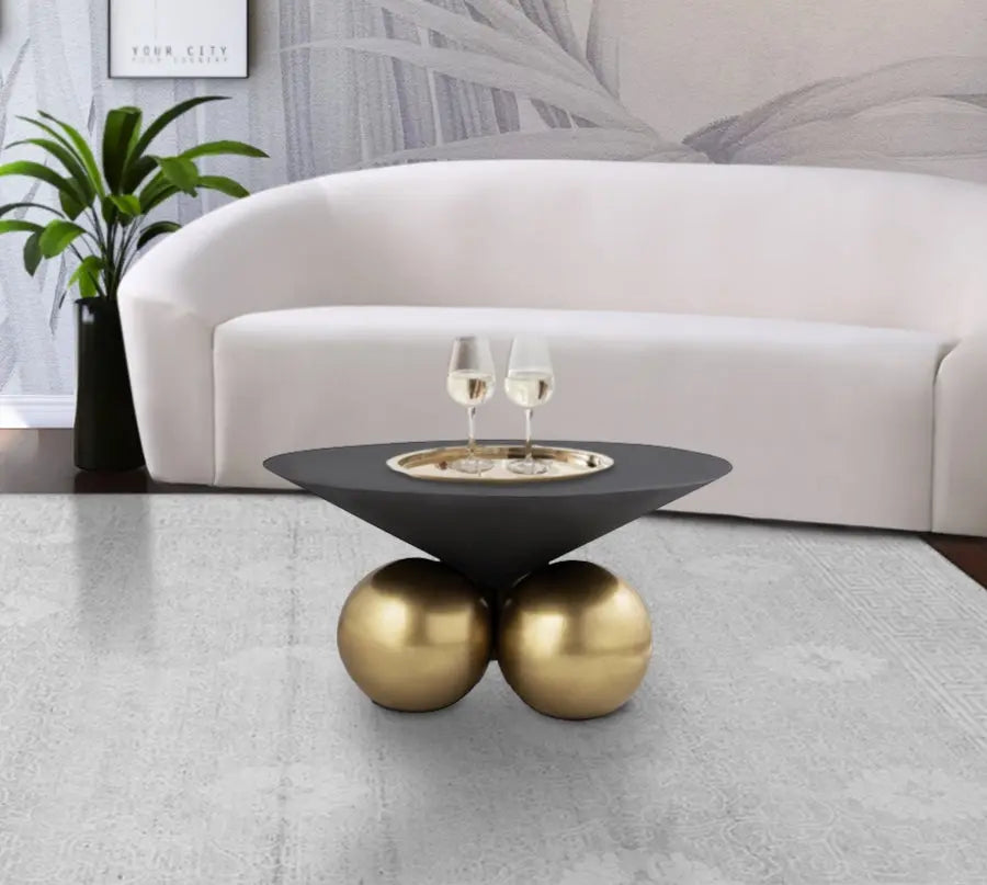 Meridian Furniture - Naples 3 Piece Occasional Table Set In Brushed Brass - 265-3Set - ATL FURNITURE