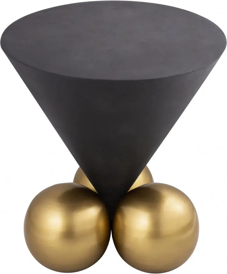 Meridian Furniture - Naples End Table In Brushed Brass - 265-E - ATL FURNITURE