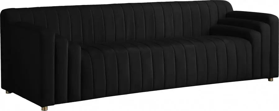 Meridian Furniture - Naya 3 Piece Living Room Set In Black - 637Black-S-3Set - ATL FURNITURE