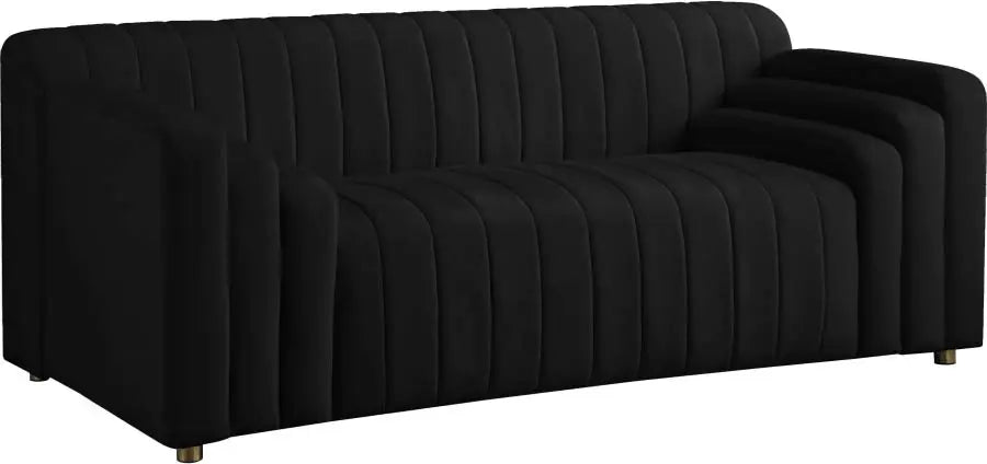 Meridian Furniture - Naya 3 Piece Living Room Set In Black - 637Black-S-3Set - ATL FURNITURE