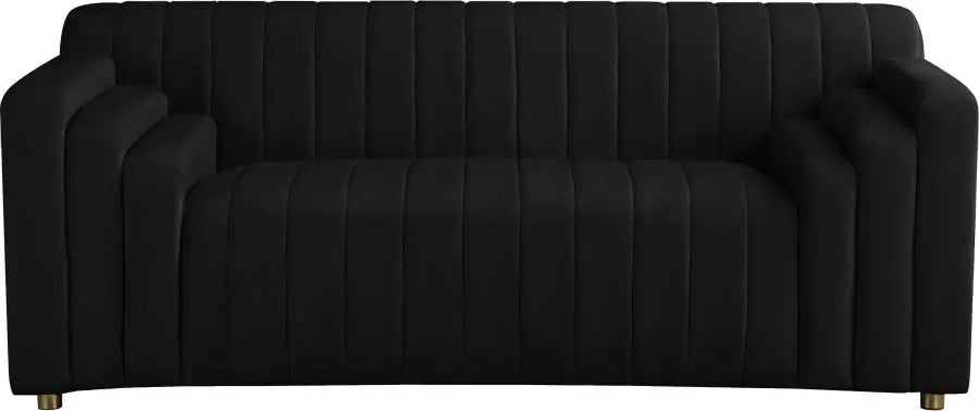 Meridian Furniture - Naya 3 Piece Living Room Set In Black - 637Black-S-3Set - ATL FURNITURE