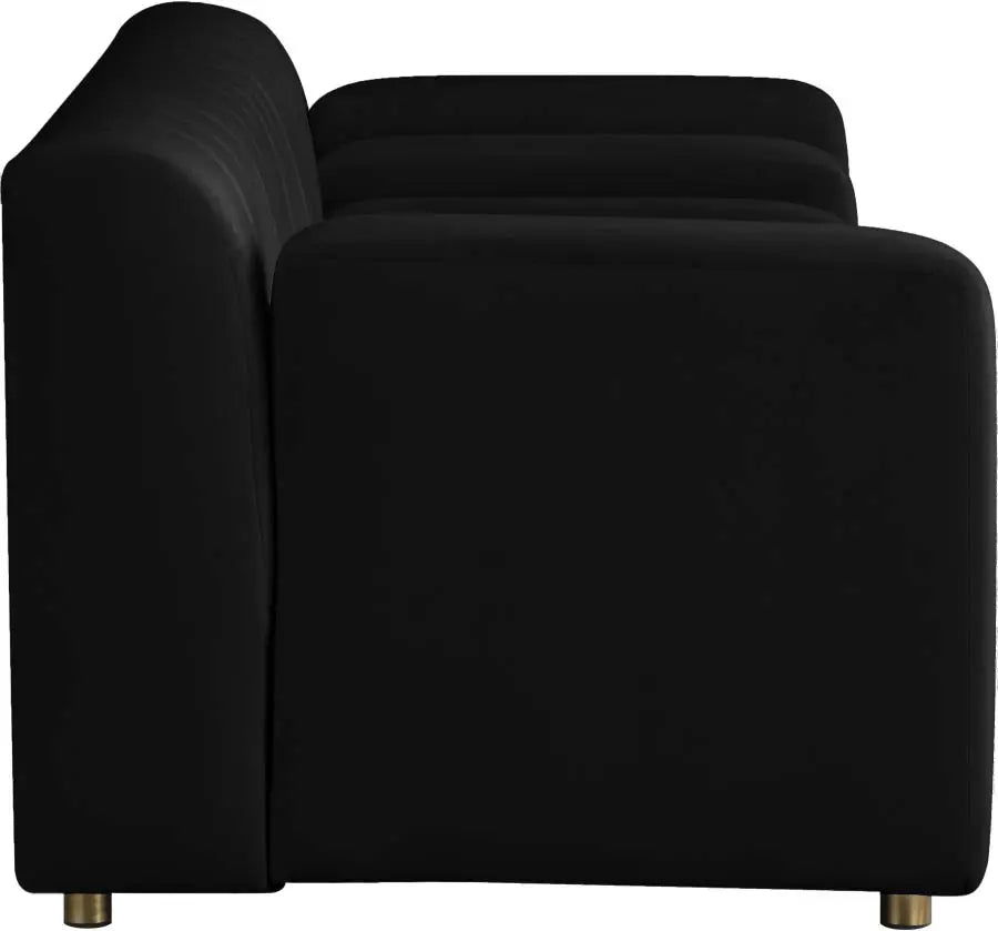 Meridian Furniture - Naya 3 Piece Living Room Set In Black - 637Black-S-3Set - ATL FURNITURE