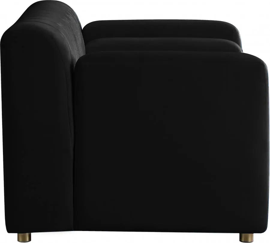 Meridian Furniture - Naya 3 Piece Living Room Set In Black - 637Black-S-3Set - ATL FURNITURE