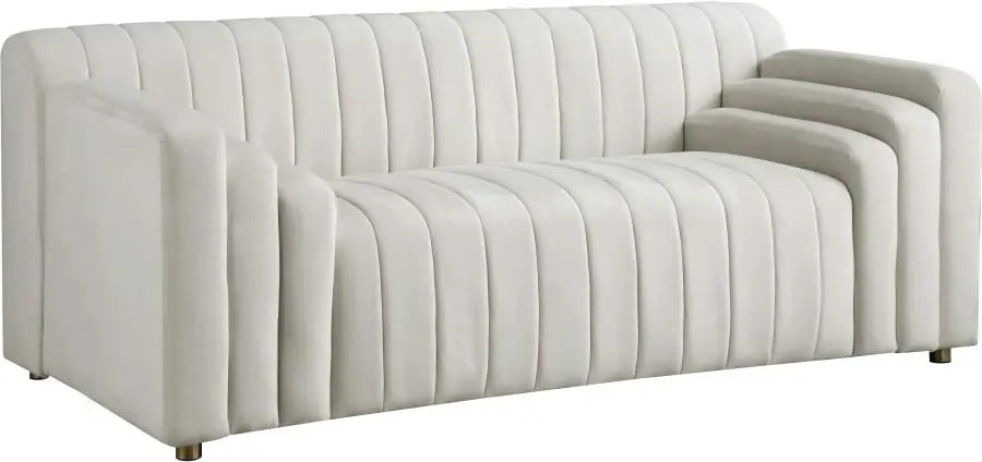 Meridian Furniture - Naya 3 Piece Living Room Set In Cream - 637Cream-S-3Set - ATL FURNITURE