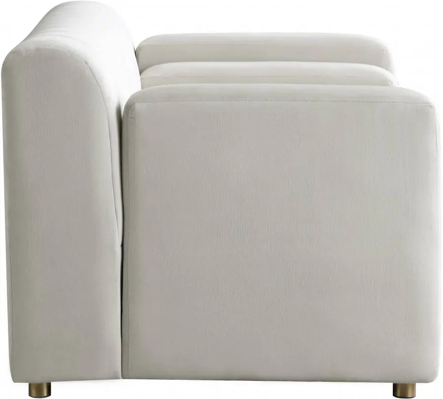 Meridian Furniture - Naya 3 Piece Living Room Set In Cream - 637Cream-S-3Set - ATL FURNITURE