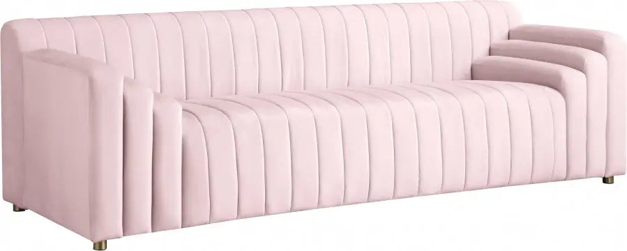 Meridian Furniture - Naya 3 Piece Living Room Set In Pink - 637Pink-S-3Set - ATL FURNITURE