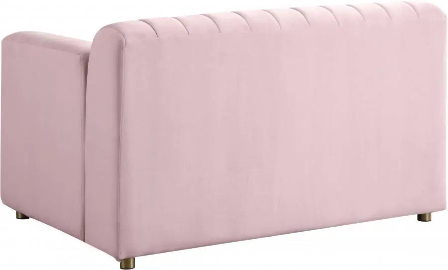 Meridian Furniture - Naya 3 Piece Living Room Set In Pink - 637Pink-S-3Set - ATL FURNITURE
