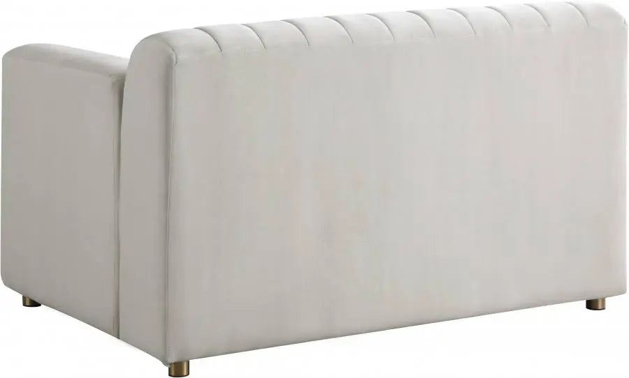 Meridian Furniture - Naya Velvet Chair In Cream - 637Cream-C - ATL FURNITURE