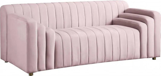 Meridian Furniture - Naya Velvet Loveseat In Pink - 637Pink-L - ATL FURNITURE