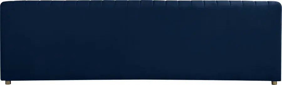 Meridian Furniture - Naya Velvet Sofa In Navy - 637Navy-S - ATL FURNITURE