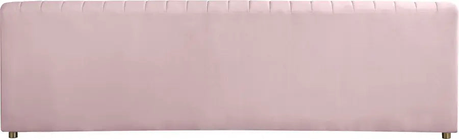 Meridian Furniture - Naya Velvet Sofa In Pink - 637Pink-S - ATL FURNITURE