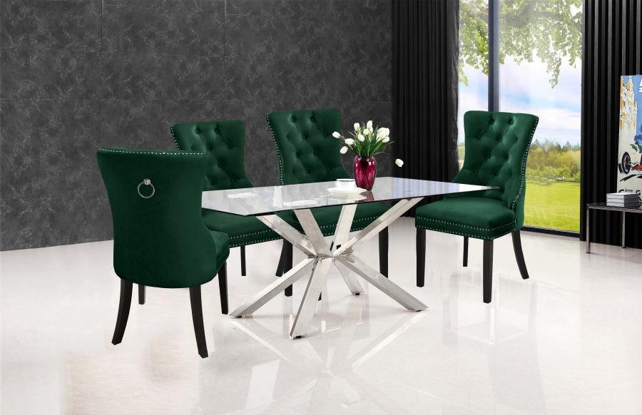 Meridian Furniture - Nikki Dining Chair In Green (Set Of 2) - 740Green-C - ATL FURNITURE