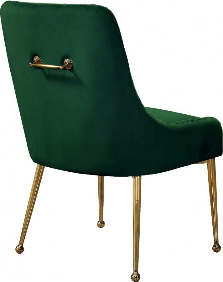 Meridian Furniture - Owen Velvet Dining Chair Set Of 2 In Green - 744Green - ATL FURNITURE