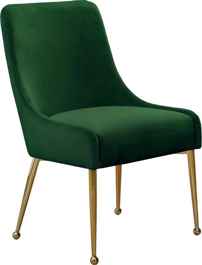 Meridian Furniture - Owen Velvet Dining Chair Set Of 2 In Green - 744Green - ATL FURNITURE