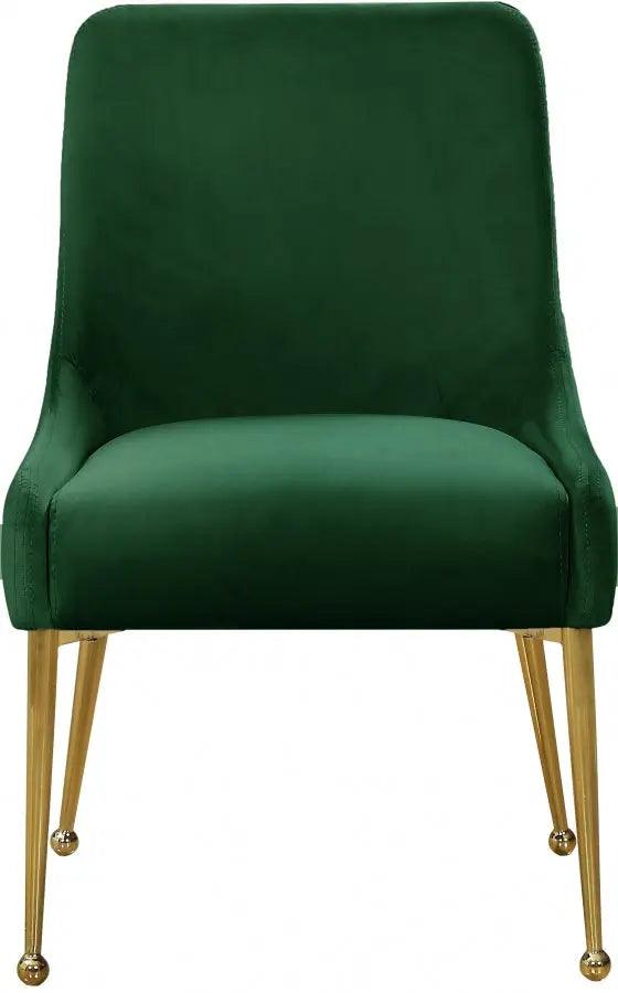 Meridian Furniture - Owen Velvet Dining Chair Set Of 2 In Green - 744Green - ATL FURNITURE