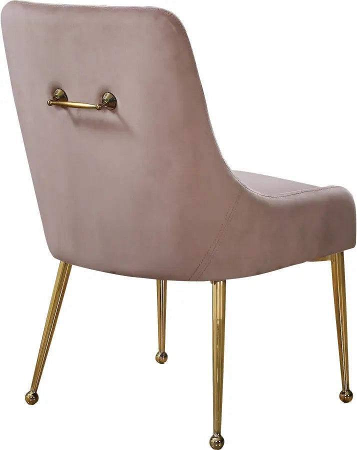 Meridian Furniture - Owen Velvet Dining Chair Set Of 2 In Pink - 744Pink - ATL FURNITURE